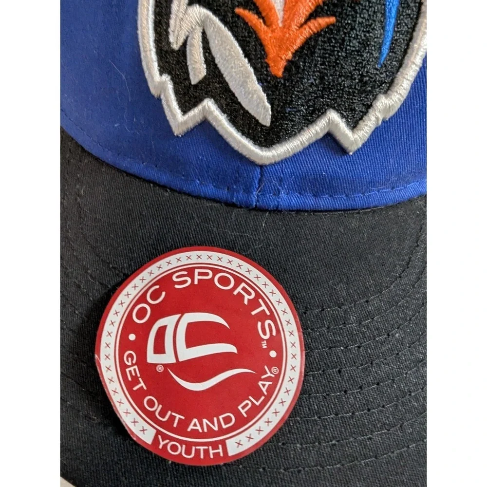 OC Sports Minor League‎ Baseball Youth Cap Blue Black Eagle Patch Adjustable